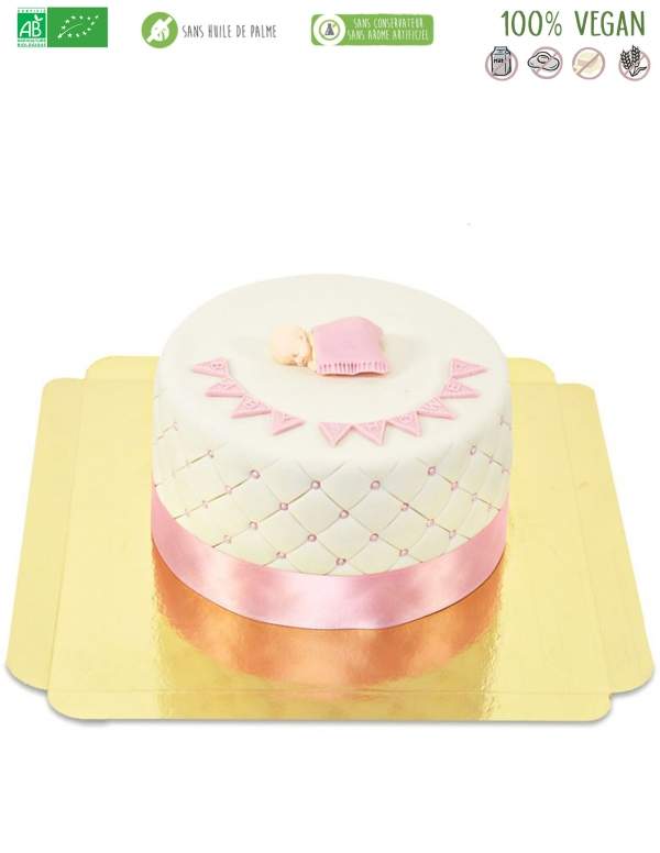 Happy-Cake.co.uk Organic baby shower, birth or baptism cake, vegan and gluten-free - 118