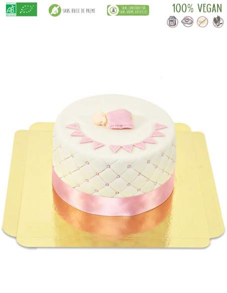 Happy-Cake.co.uk Organic baby shower, birth or baptism cake, vegan and gluten-free - 118