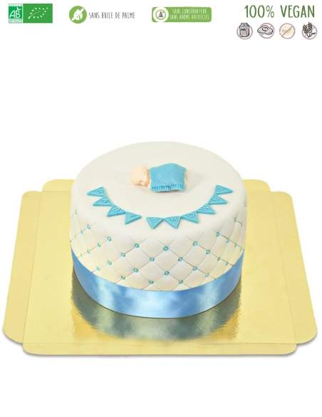 Happy-Cake.co.uk Organic baby shower, birth or baptism cake, vegan and gluten-free - 143