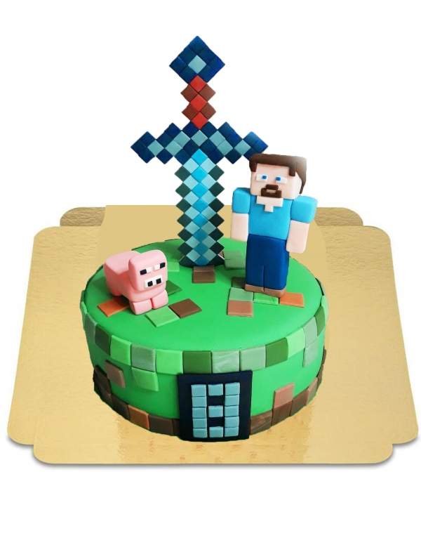 Happy-Cake.co.uk Vegan, organic and gluten-free Minecraft cake - 91