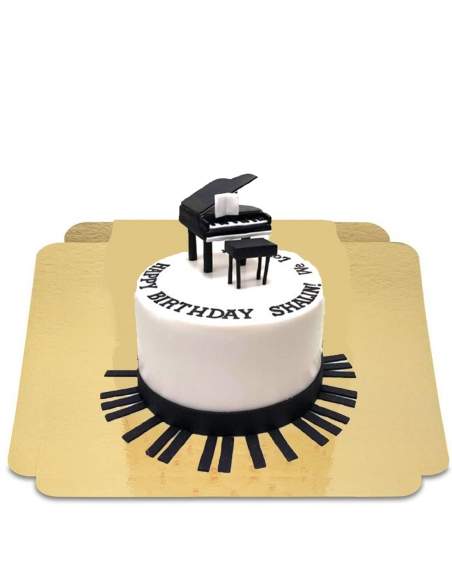 Happy-Cake.co.uk Piano cake, vegan pianist, organic and gluten-free - 12