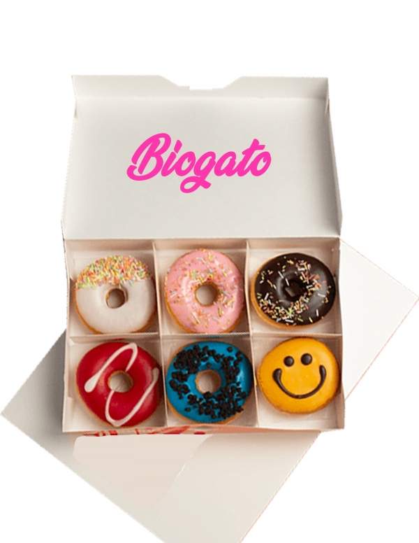 Happy-Cake.co.uk 6 Vegan decorated donuts, without low GI sugar, organic and gluten-free Suitable for diabetics and celiacs - 16