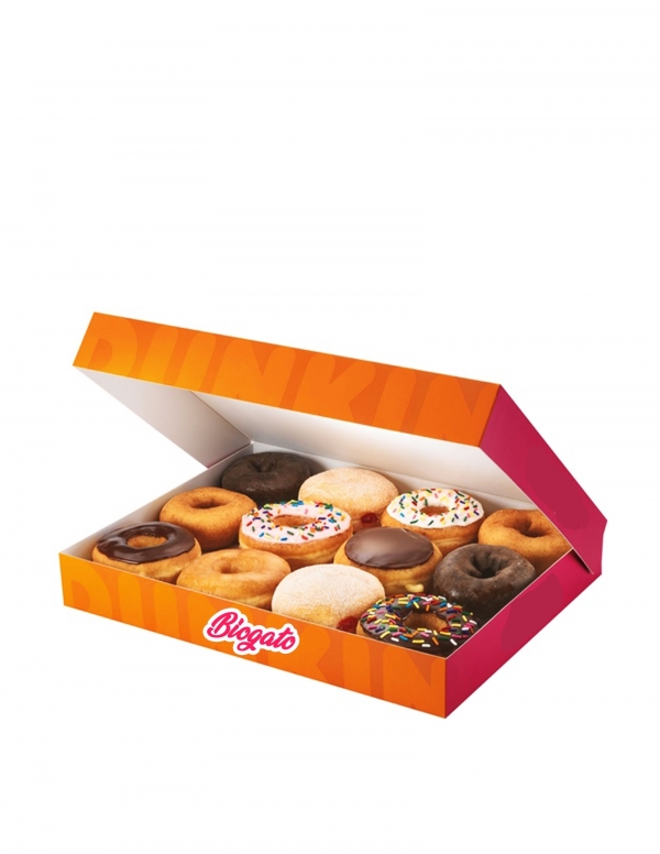 Happy-Cake.co.uk Assortment of 12 vegan donuts, low GI sugar free, organic and gluten free F03 - 1