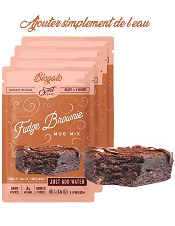 Happy-Cake.co.uk Mix for 5 sugar-free, vegan, organic and gluten-free brownies with a low glycemic index Suitable for diabetics 