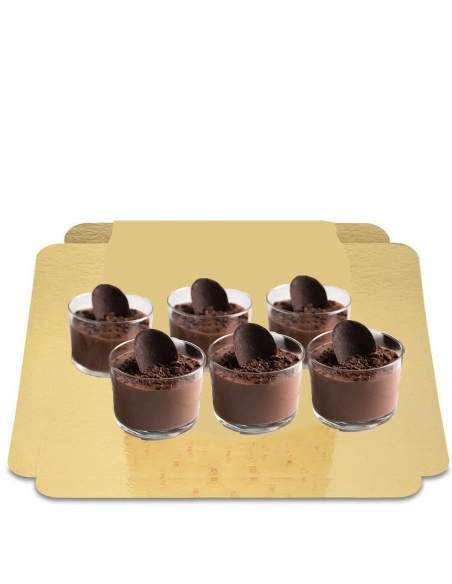 Happy-Cake.co.uk 6 Chocolate mousse dessert without sugar, vegan, organic with low glycemic index suitable for diabetics and coe