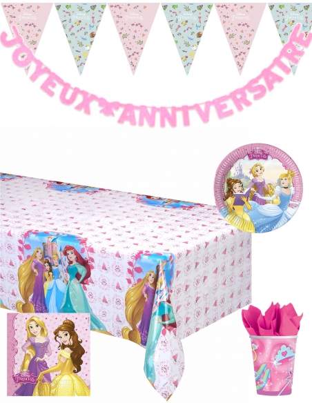 Happy-Cake.co.uk Birthday decoration pack Belle Disney princesses - 1