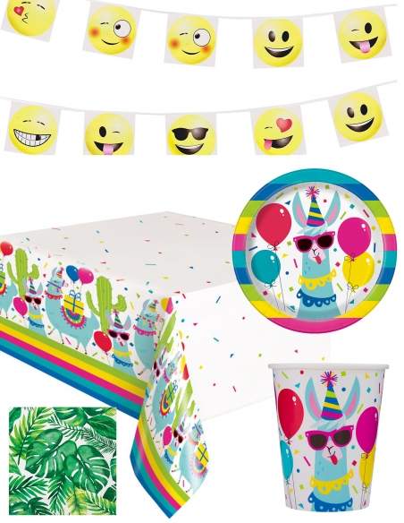 Happy-Cake.co.uk Cool and festive Llama birthday decoration pack (teenager, adult) - 1