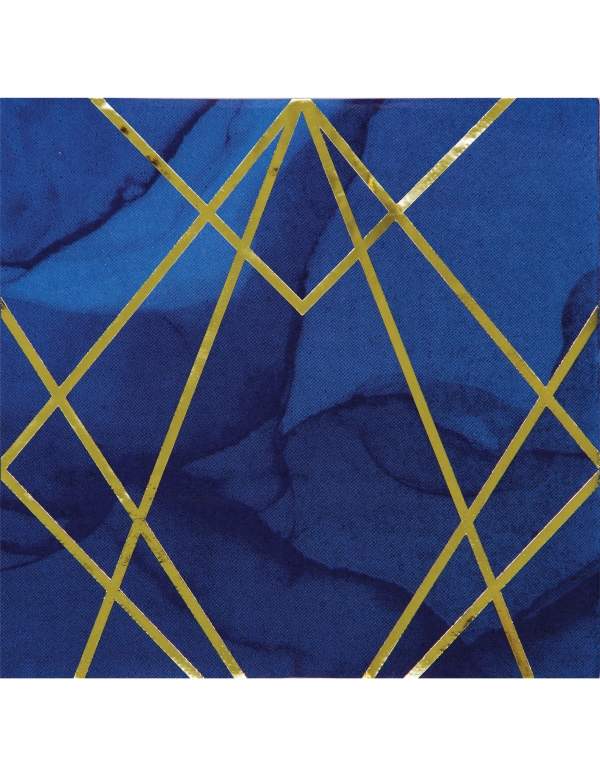 Happy-Cake.co.uk Blue and gold birthday decoration pack (adult, music ...) - 4