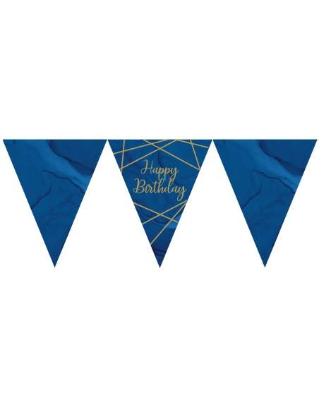 Happy-Cake.co.uk Blue and gold birthday decoration pack (adult, music ...) - 6