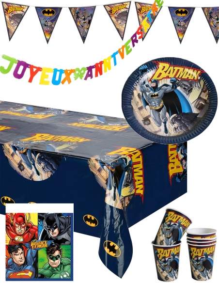 Happy-Cake.co.uk Batman superhero birthday decoration pack - 1