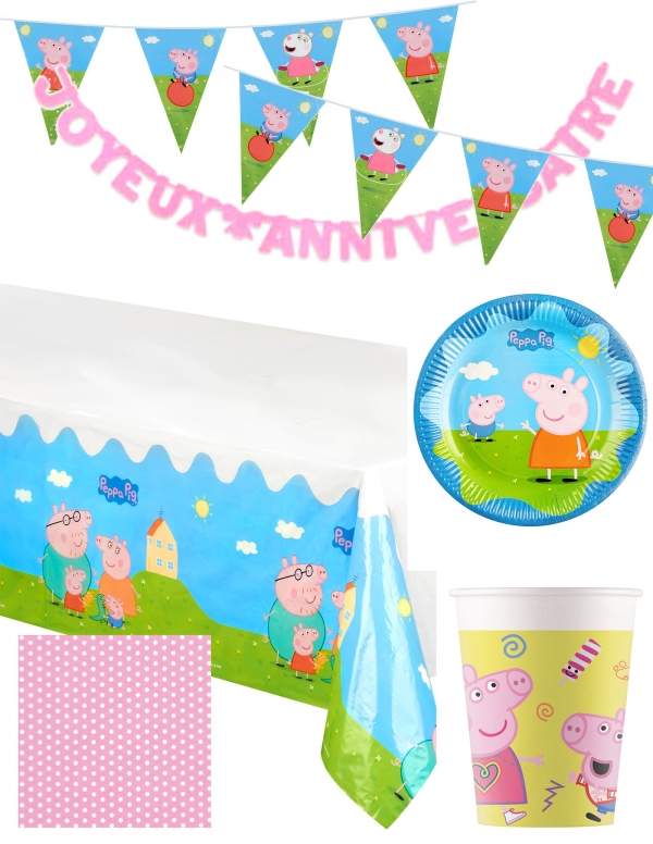 Happy-Cake.co.uk Peppa pig birthday decoration pack - 1