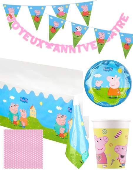 Happy-Cake.co.uk Peppa pig birthday decoration pack - 1