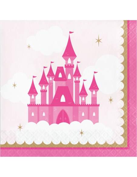 Happy-Cake.co.uk Pink princess girl birthday decoration pack - 3