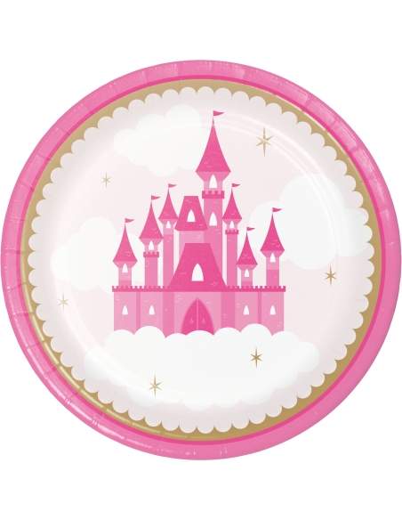 Happy-Cake.co.uk Pink princess girl birthday decoration pack - 5