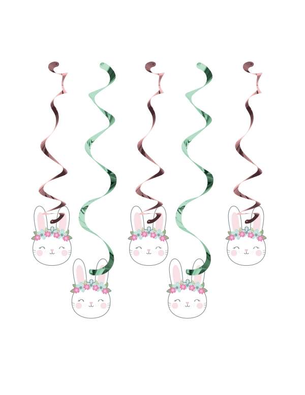 Happy-Cake.co.uk Bunny girl birthday decoration pack - 5