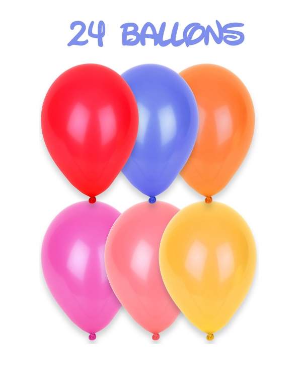 Happy-Cake.co.uk 24 multicolored birthday balloons - 1