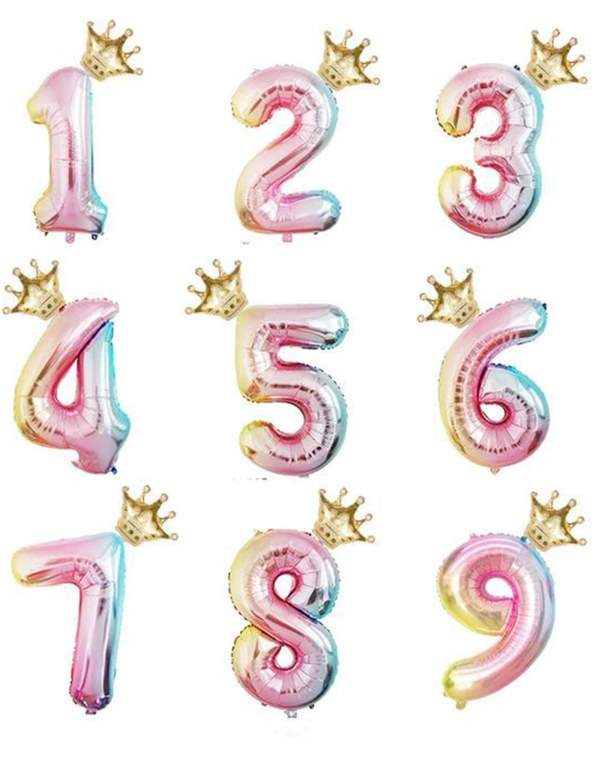 Happy-Cake.co.uk Number balloon with crown - 5