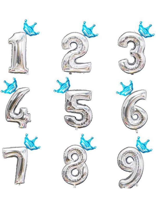 Happy-Cake.co.uk Number balloon with crown - 7