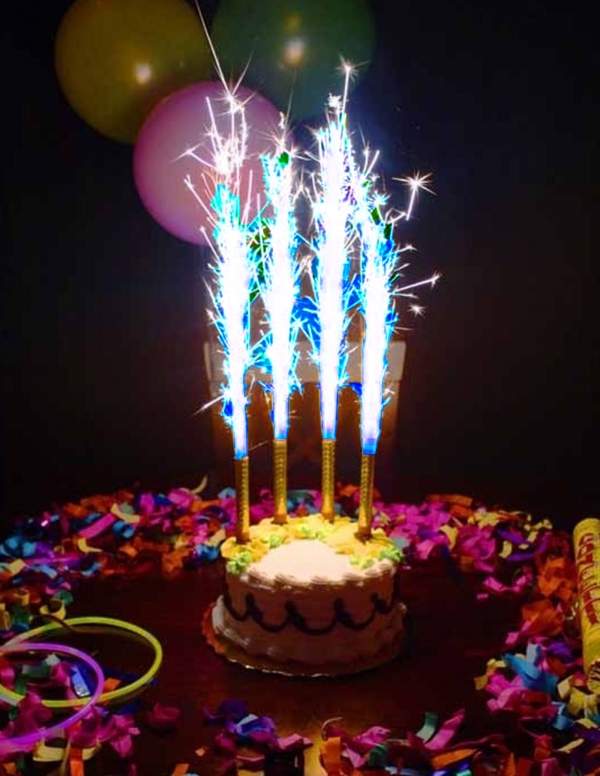 Happy-Cake.co.uk 3 Fireworks fountain candle - 2