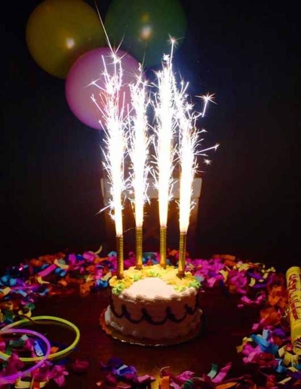 Happy-Cake.co.uk 3 Fireworks fountain candle - 3