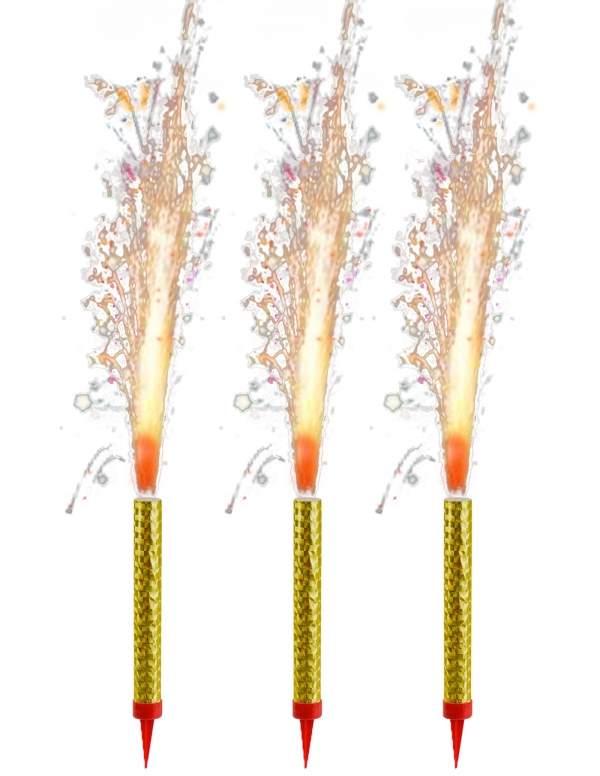 Happy-Cake.co.uk 3 Fireworks fountain candle - 5
