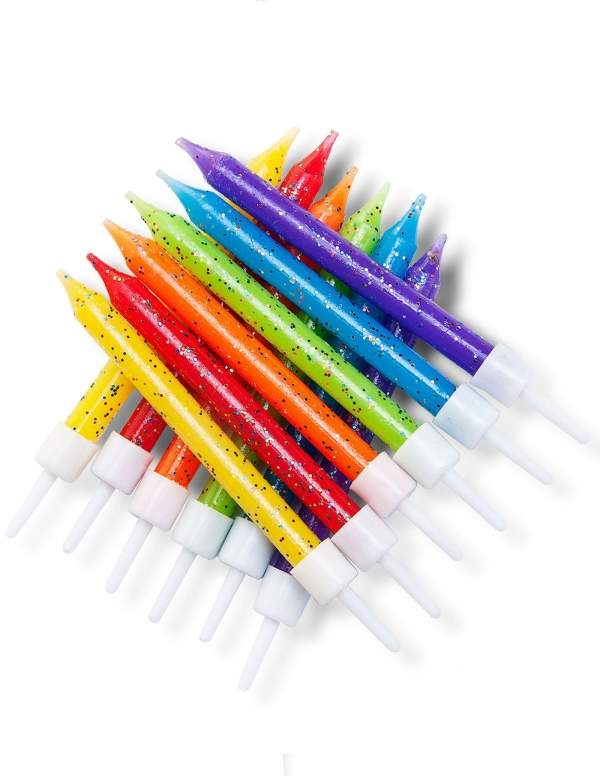  12 birthday candles 7.5 cm - 11