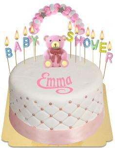 Happy-Cake.co.uk Gluten-free, organic and vegetarian baby shower cake for girls - 21