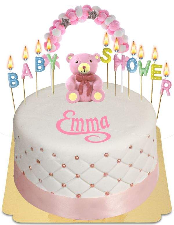 Happy-Cake.co.uk Gluten-free, organic and vegetarian baby shower cake for girls - 21