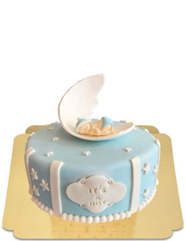  Gluten-free vegan sugar baby boy birth cake - 2