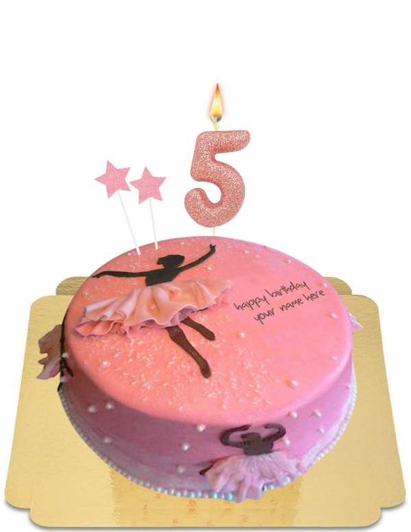 Gluten-free vegan marzipan pink dance cake with tutu - 58