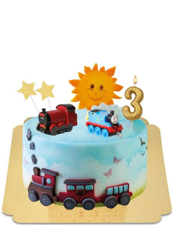  Cake Thomas the train and his friends vegan, gluten-free - 199