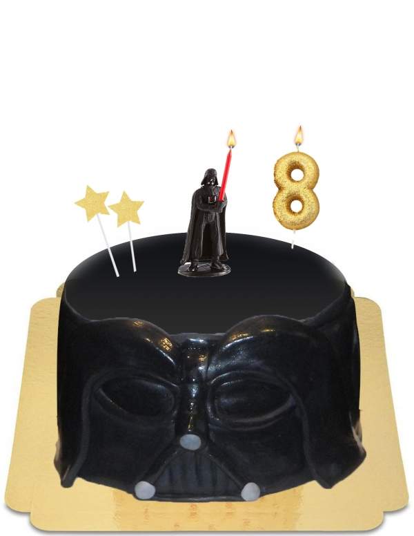  Star Wars Darth Vader cake with vegan candle, gluten free - 12