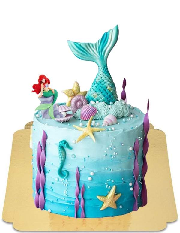  Ariel the little mermaid vegan cake, gluten free - 213