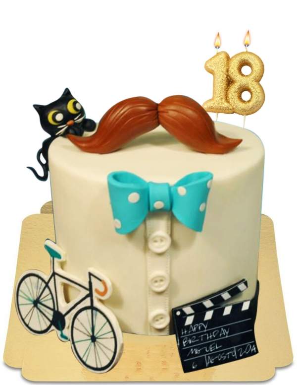  Funny vegan hipster mustache and bow tie cake, gluten free - 152