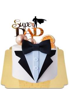  White costume dad cake for birthday or fathers day vegan, gluten free - 247