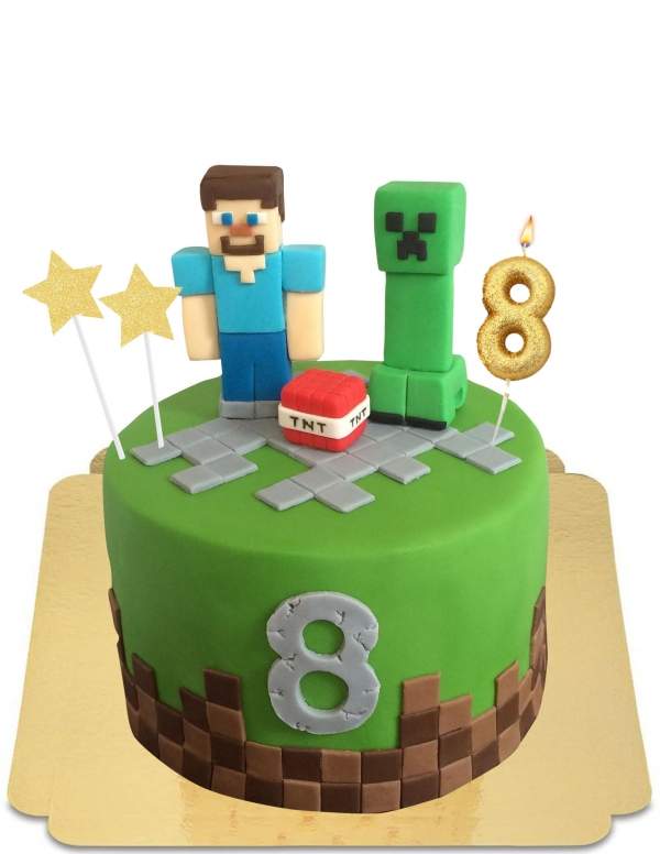 Happy-Cake.co.uk Minecraft cake for teens vegan, gluten free - 49