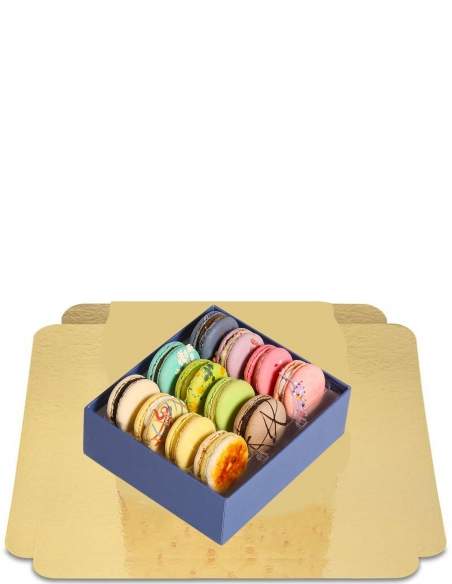  Box of 12 vegan macaroons, organic decorated vegan, gluten-free suitable for coeliacs with 50% less sugar - 62
