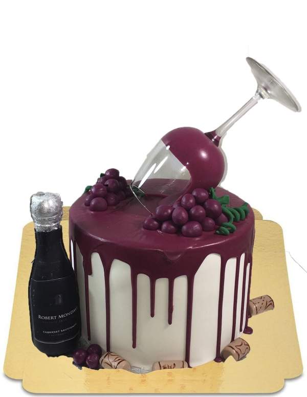 Happy-Cake.co.uk Vegan spilled wine glass drip cake, gluten free - 157