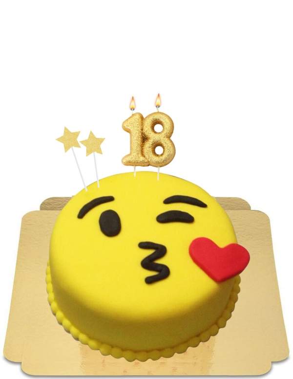  Vegan smiley emoji kiss cake, gluten free - 18