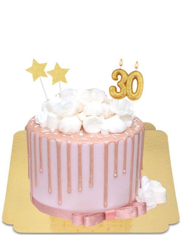  Pink and white vegan meringue drip cake, gluten free - 22