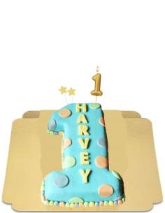 Number cake 1 year (blue or pink to choose from) vegan, gluten-free - 25