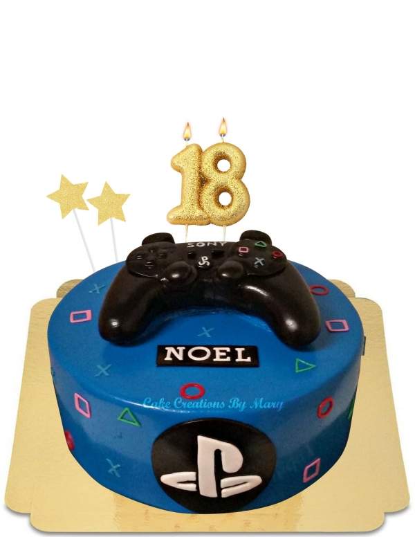  Playstation gamer cake with vegan controller, gluten-free - 189
