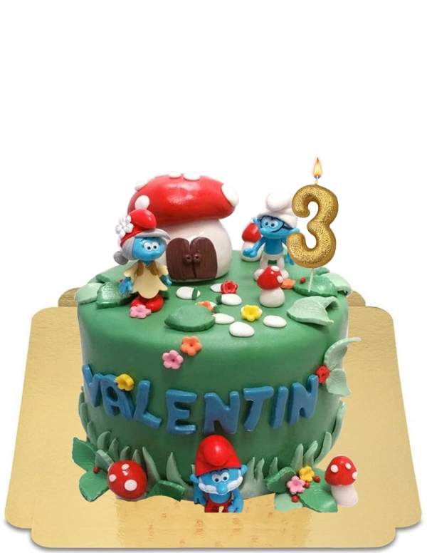  Vegan mushroom and garden smurf cake, gluten-free - 234