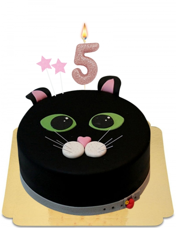  Vegan cute black kitten cake, gluten free - 69
