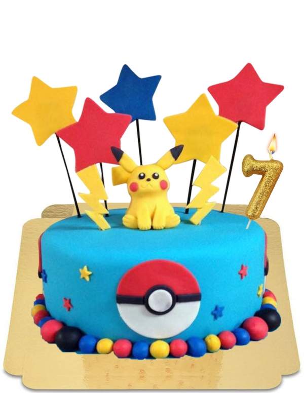  Gluten-free blue pokeball pokemon pikachu cake - 7
