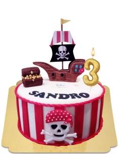  Vegan pirate treasure and galleon cake, gluten-free - 108