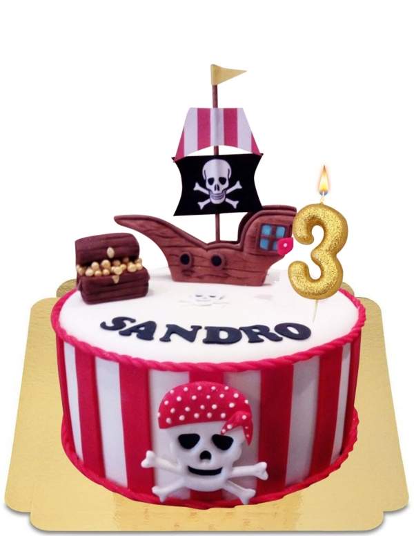  Vegan pirate treasure and galleon cake, gluten-free - 108