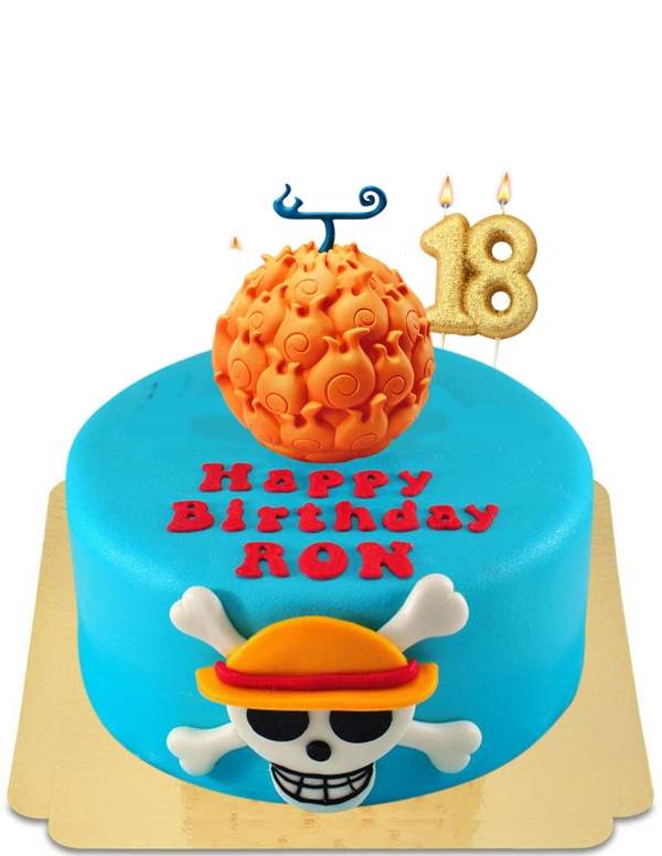  Flame devil fruit cake Ace "Mera mera no mi" vegan, gluten free - 122