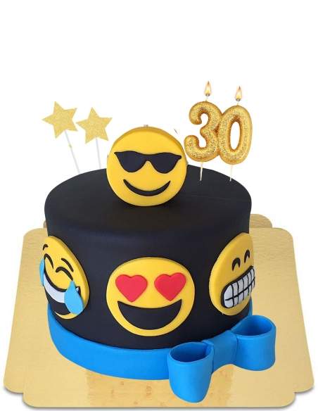  Vegan smiley emoji cake, gluten free - 1