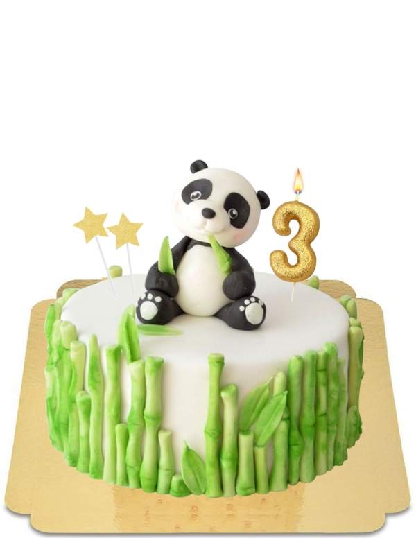  Bamboo and cute panda cake in vegan marzipan, gluten-free - 76